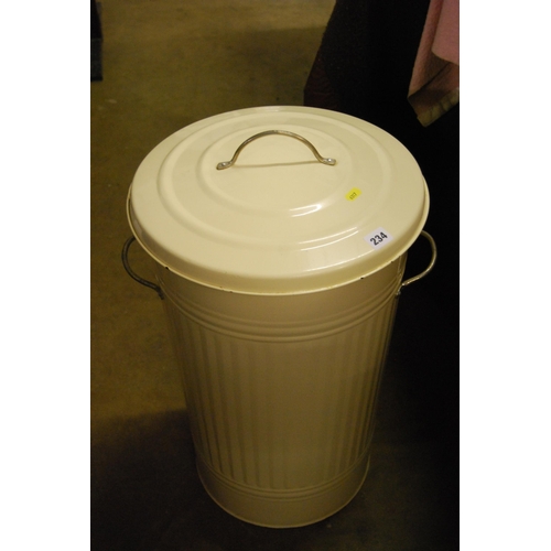 234 - PAINTED METAL DUSTBIN