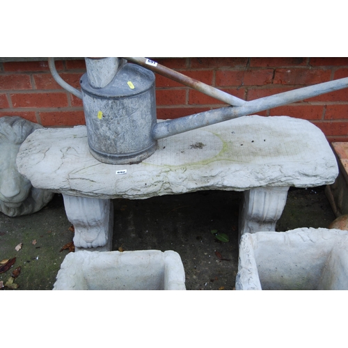 692 - GARDEN STONEWARE BENCH