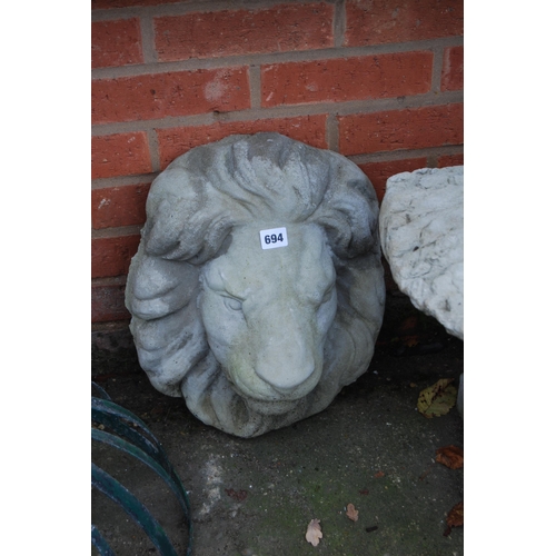 694 - STONEWARE LION MASK