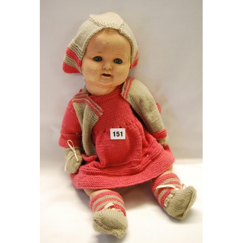 151 - VINTAGE CELLULOID DOLL (A/F)