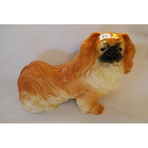 20 - KINGLION POTTERY PEKINESE DOG