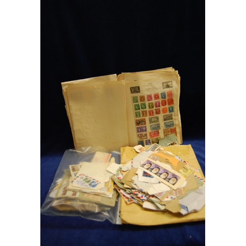 463 - STAMP ALBUM & STAMPS