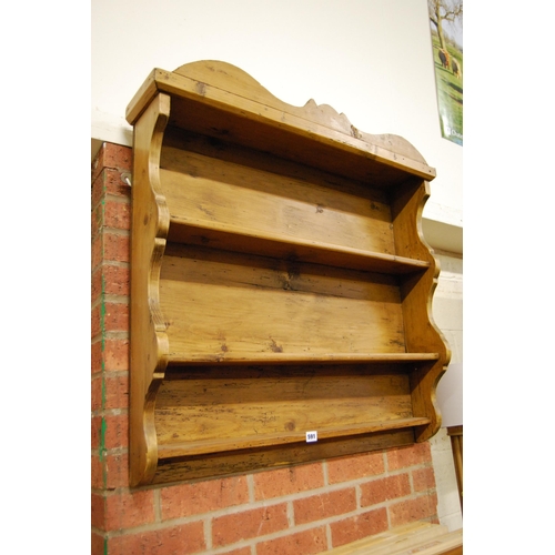 591 - SET OF PINE WALL SHELVES