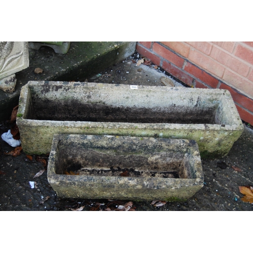 743 - 2 STONEWARE TROUGHS