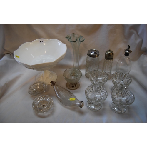 91 - QUANTITY OF GLASSWARE & COMPORT