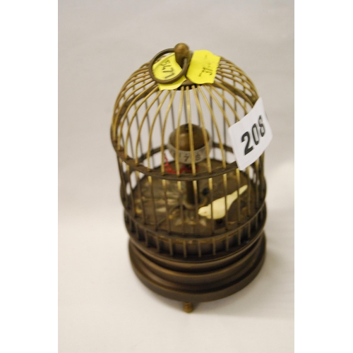 208 - AUTOMATON BIRD IN A CAGE CLOCK (31)