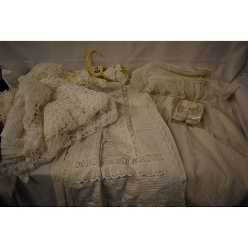 276 - 2 VINTAGE CHRISTENING GOWNS, ETC