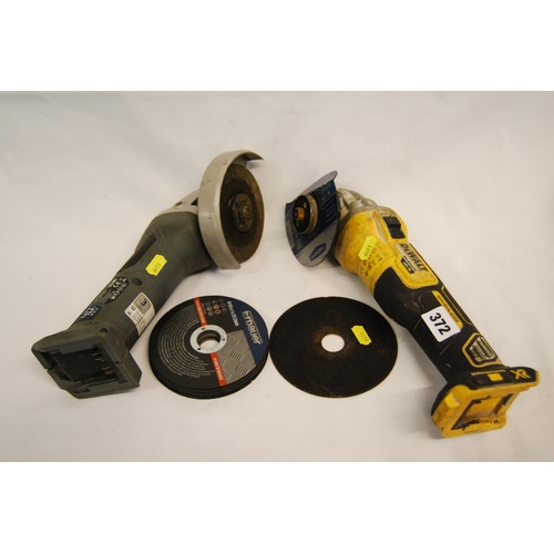 372 - DEWALT ANGLE GRINDER & FERREX ANGLE GRINDER & DISCS P2300110600, P2300187882