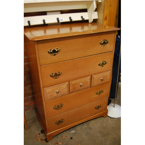 591 - STAG LIGHT OAK CHEST OF 7 DRAWERS