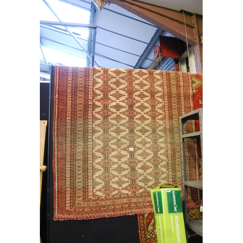 626 - BORDERED PERSIAN RUG (PART FADED)