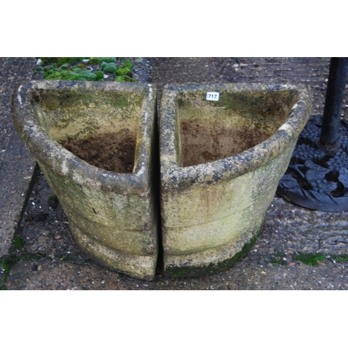 717 - PAIR OF CORNER PLANTERS