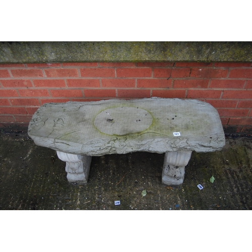 721 - STONEWARE GARDEN BENCH