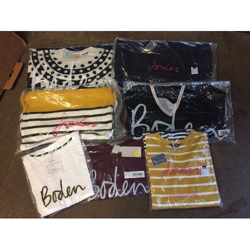 386 - QUANTITY OF JOULES AND BODEN TOPS AND JUMPERS (ALL NEW)