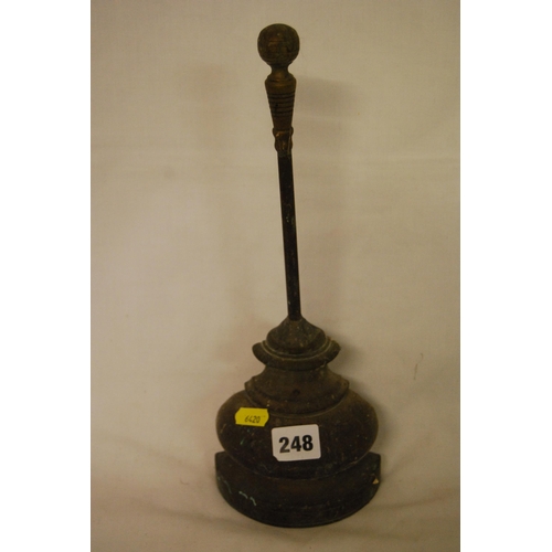 248 - VICTORIAN BRASS & LEAD DOORSTOP