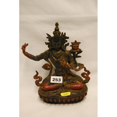 253 - BRONZE FIGURE OF TARA BUDDHA