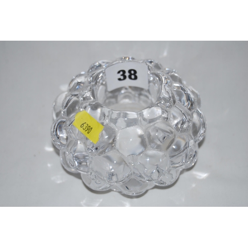 38 - ORREFORS BUBBLE GLASS CANDLESTICK