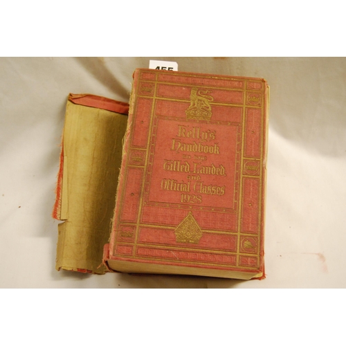 455 - 1 VOLUME KELLYS HANDBOOK 1928