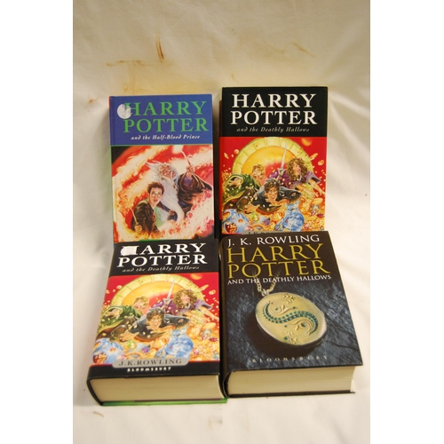 459 - 3 VOLUMES HARRY POTTER & THE DEATHLY HALLOWS (1ST EDITIONS) 1 VOLUME HARRY POTTER & THE HALF BLOOD P... 