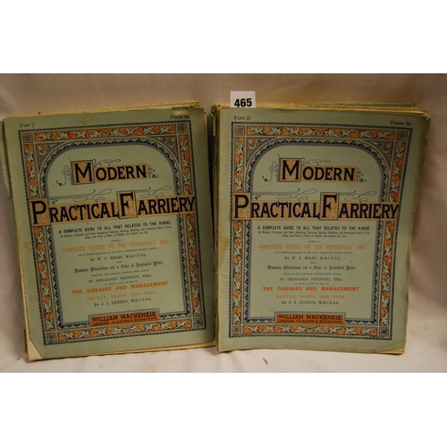 465 - 15 VOLUMES MODERN PRACTICAL FARRIERY