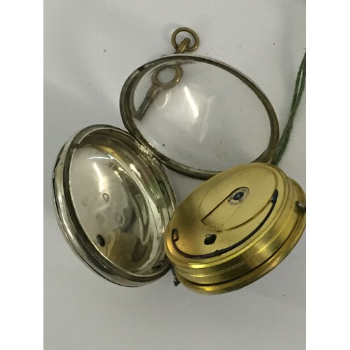 379 - SILVER OPEN FACED POCKET WATCH