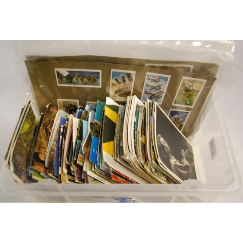 176 - BOX OF OLD CIGARETTE & POSTCARDS