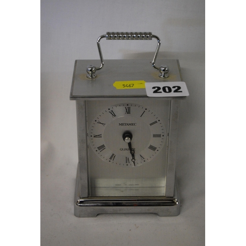 202 - METAMEC CARRIAGE CLOCK