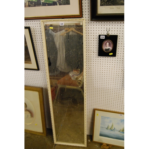 335 - DRESSING MIRROR IN WHITE & GILT FRAME