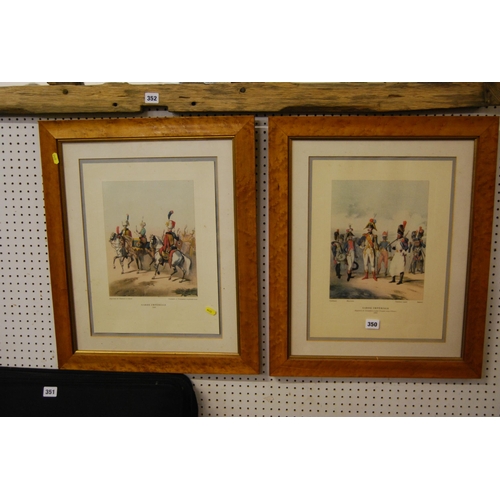 350 - PAIR OF FRENCH MILITARY PRINTS 