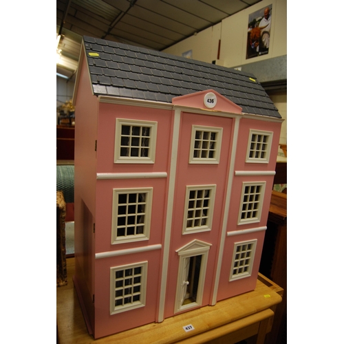 436 - 3 STOREY GEORGIAN STYLE DOLLS HOUSE