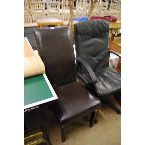 450 - MODERN LEATHER DINING CHAIR