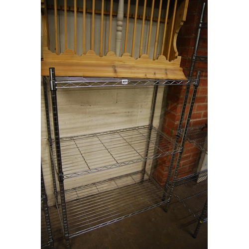 477 - SET OF STEEL SHELVES