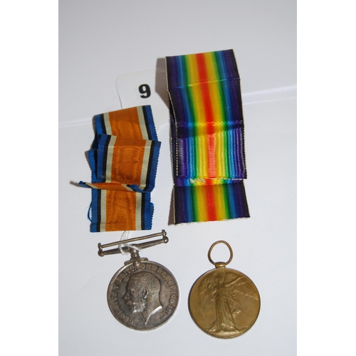 9 - TWO WWI MEDALS AWARED TO SAPPER S CRAGG R.E.