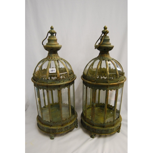 381 - PAIR OF LANTERNS