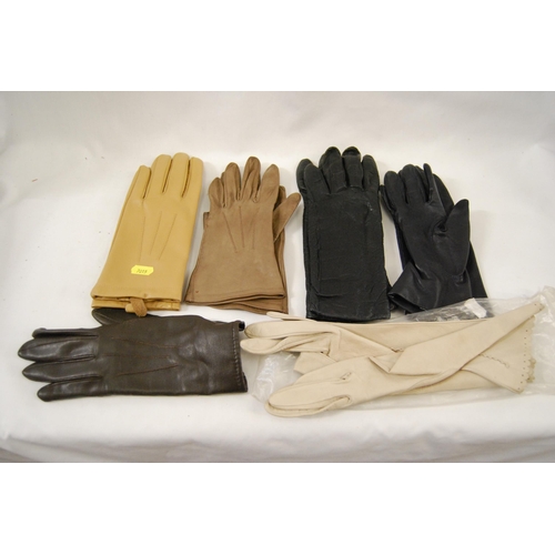 63 - 5 PAIRS OF LADIES LEATHER GLOVES