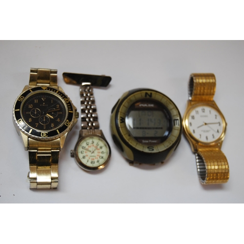 8 - PULSE WRIST COMPASS (NO STRAP) & 3 VARIOUS WATCHES 33/030038/16-05, 33/030038/16-02, 33/030038/16-03... 