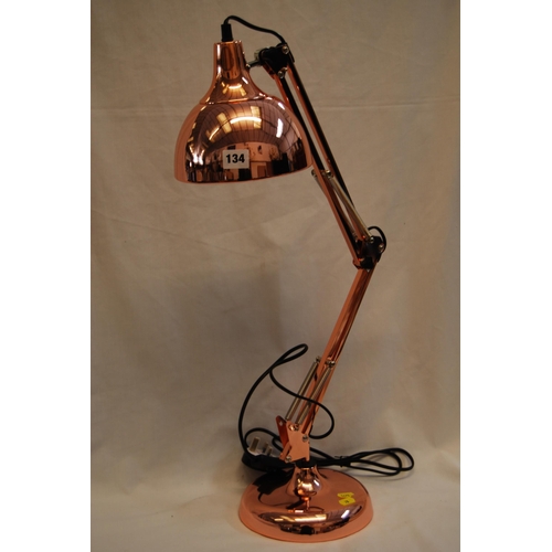 134 - COPPER ANGLE POISE LAMP (78)