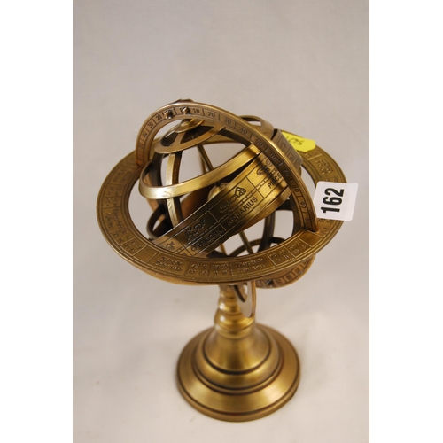 162 - SMALL BRASS TABLE ORRERY