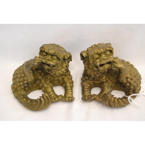 189 - PAIR OF BRONZE CHINESE LIONS