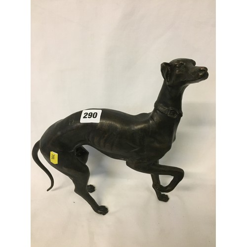 290 - BRONZE FIGURE OF A GREYHOUND