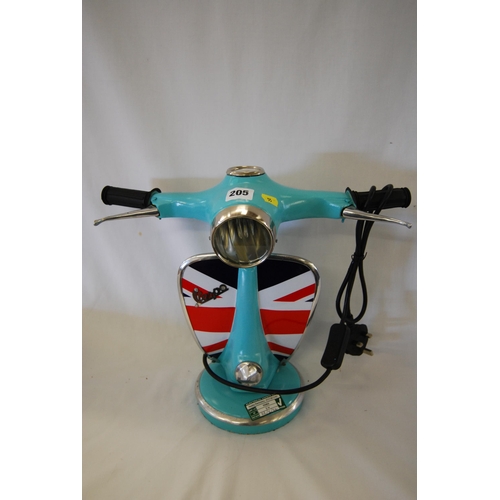 205 - VESPA MOTOR SCOOTER TABLE LAMP