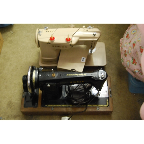 216 - SINGER HAND SEWING MACHINE & SINGER ELECTRIC SEWING MACHINE