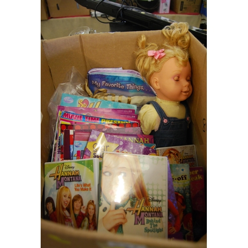 221 - QUANTITY OF HANNAH MONTANA MAGAZINES, DVDs, DOLL ETC