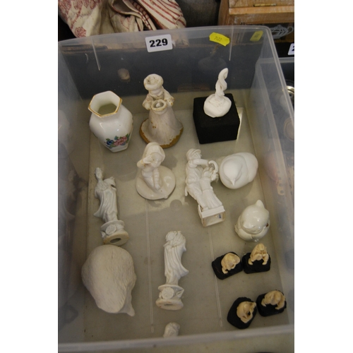 229 - QUANTITY OF MODERN PORCELAIN FIGURES, ETC