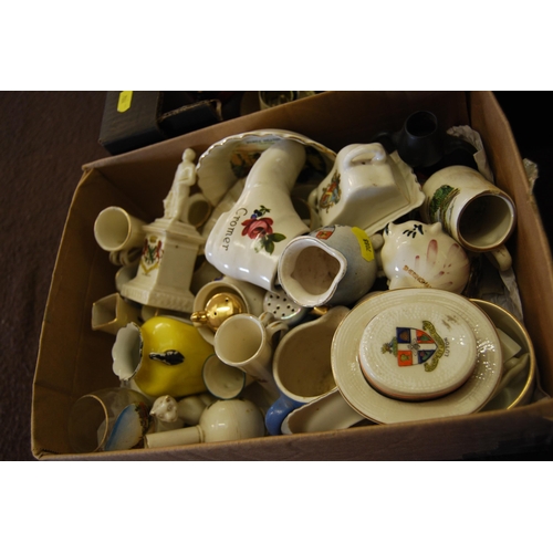 253 - QUANTITY OF CRESTED WARE, ETC