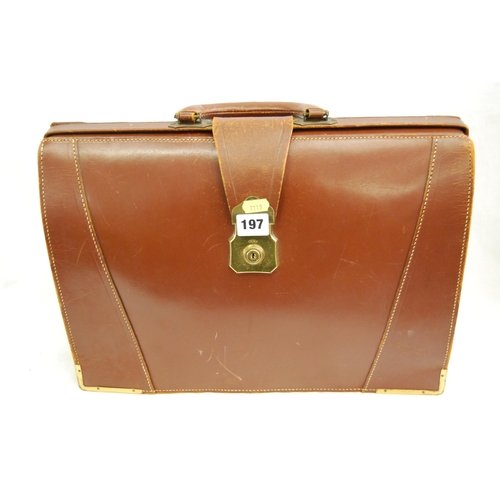 197 - RETRO LEATHER BRIEFCASE