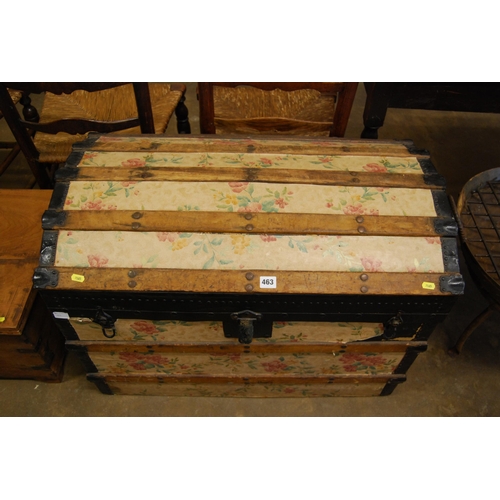 463 - VINTAGE DOME TOP STEAMER TRUNK