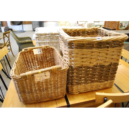 468 - 2 CANE BASKETS