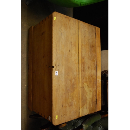 472 - 19TH CENTURY PINE & ELM STORAGE BOX (87cm X 60cm X 49cm)