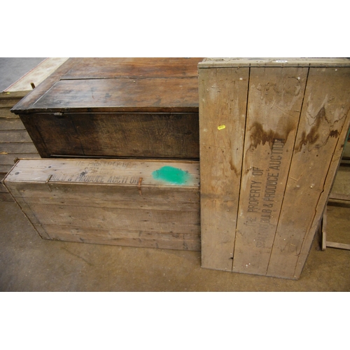 489 - PAIR OF BULB & PRODUCE WOODEN BOXES