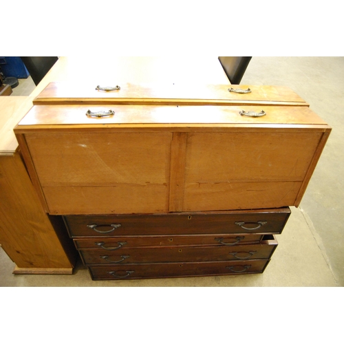 515 - SET OF 4 REGENCY MAHOGANY DRAWERS AND PAIR OF 19TH CENTURY WALNUT DRAWERS